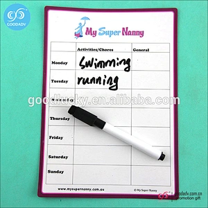 Advertising gift cheap custom weekly planning chart magnetic timetable