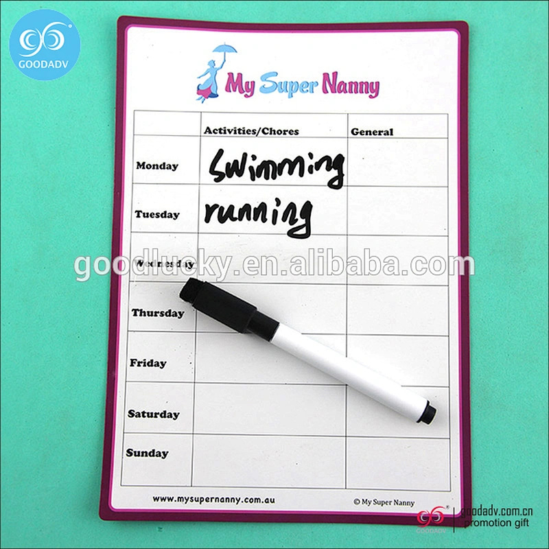 Advertising gift cheap custom weekly planning chart magnetic timetable