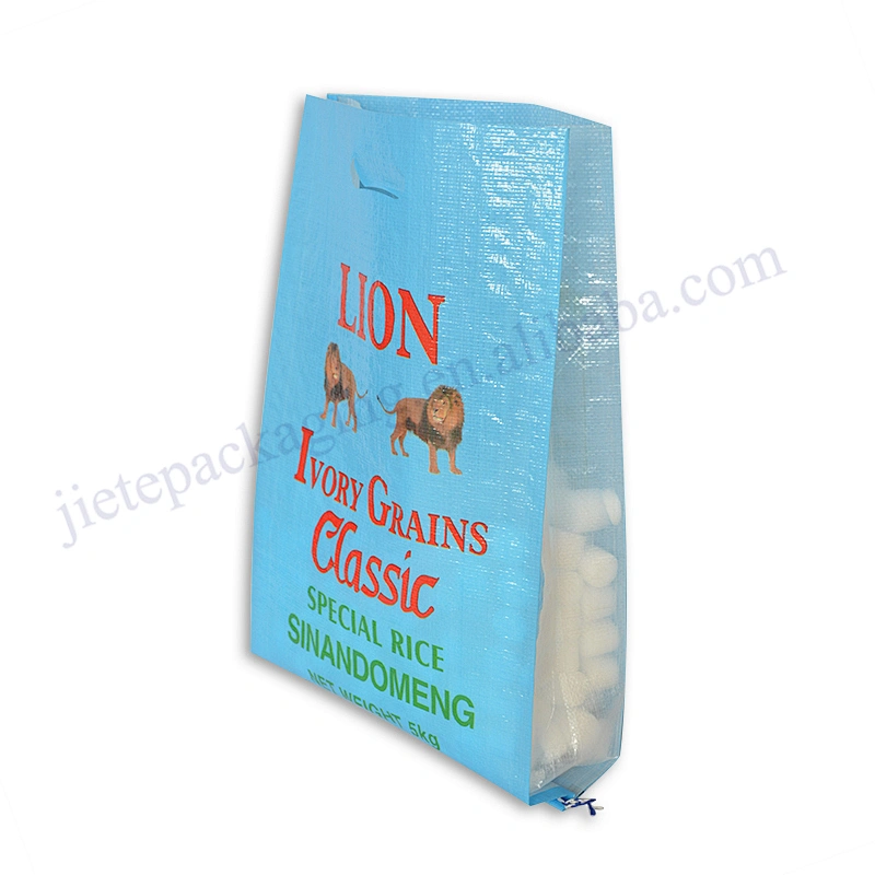 Wholesale customized bopp laminated virgin pp woven bag for rice 5kg