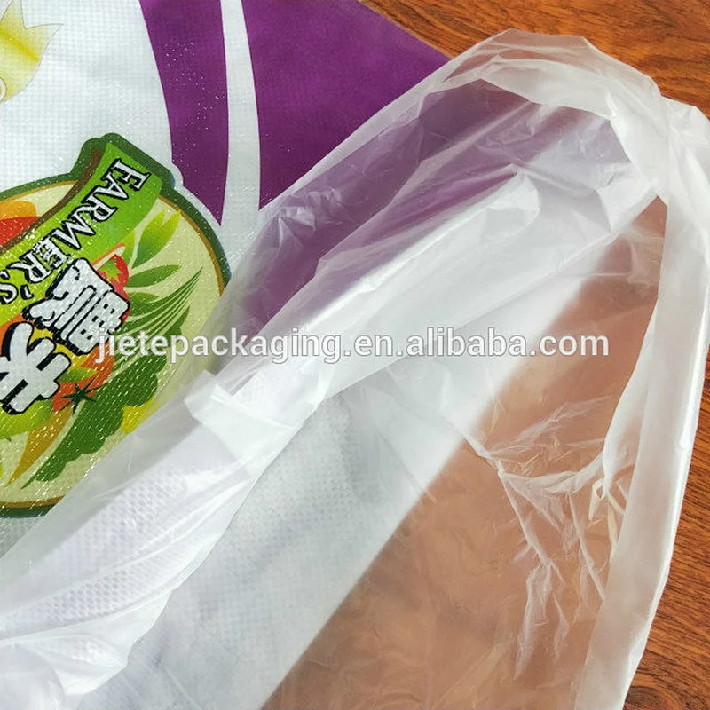 25kg Customized design printing plastic pp woven fertilizer packaging bag with lining for plant,farm