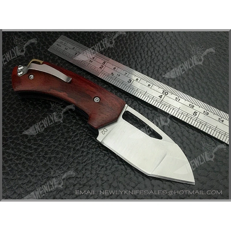 Rosewood Handle Hunting Knife D2 Knife Folding Pocket Knife