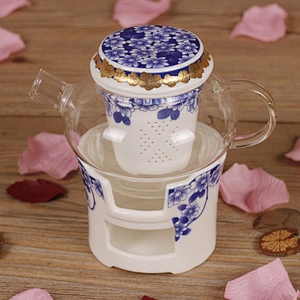 Free Sample Ceramic Tea Set China Supplier Flower Tea Pot Set Box Packing Door Gift Tea Cup