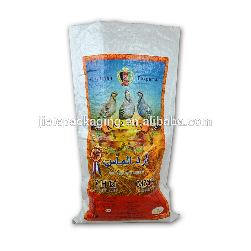 Customized recycled coated pp woven bag for myotonin, rice, flour, corn, sugar, salt