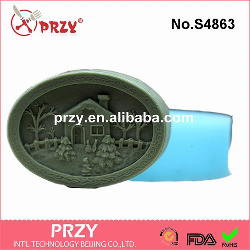 S4863 High Quality House Circle DIY Soap Molds