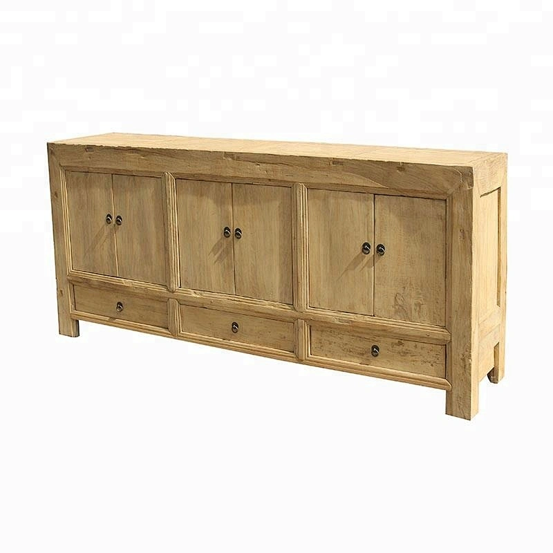wholesale chinese antique rustic reclaimed elm wood storage buffet furniture