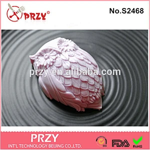 PRZY s2468 DIY Victorian Owl Soap Mold