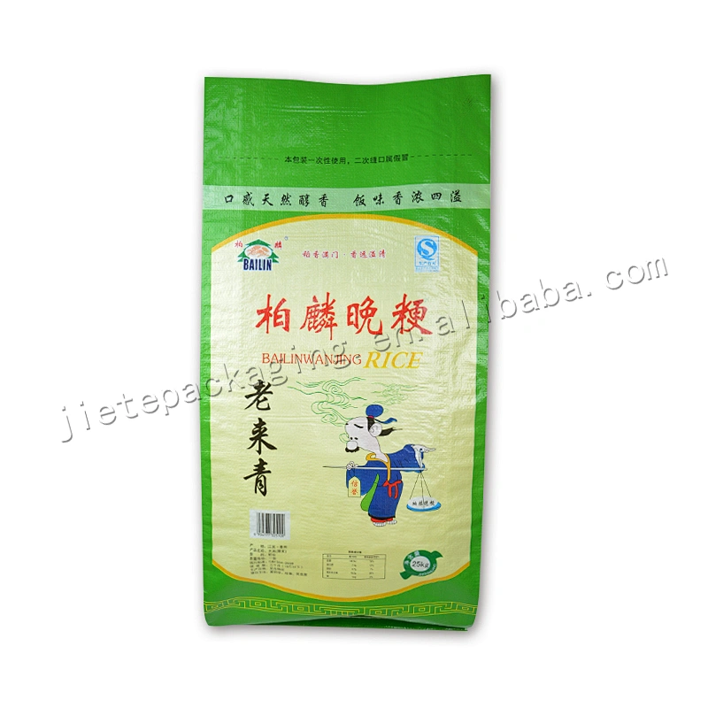 Wholesale plastic grain sack pp woven basmati rice bag 25kg