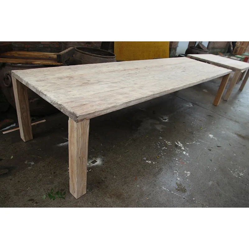 Chinese Long raw rustic dinning table