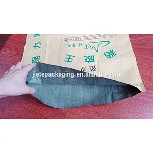 Building and industrial use 25kg kraft paper laminated pp woven cement bag
