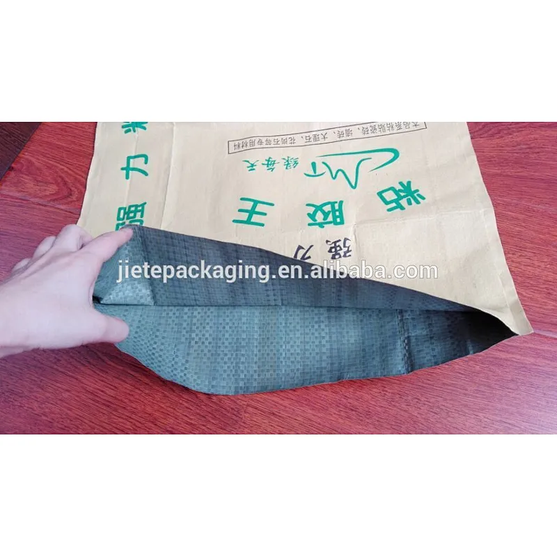 Building and industrial use 25kg kraft paper laminated pp woven cement bag