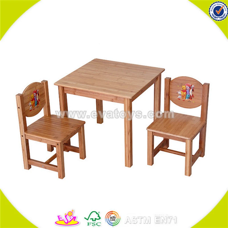 Wholesale cute design wooden kids furniture top quality wooden kids furniture table and chairs W08G086