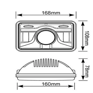 DOT Approval 4x6 Headlight Square 5inch 45W Led