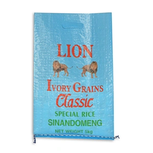 High quality net weight 5kg bopp laminated and printed pp woven rice bag