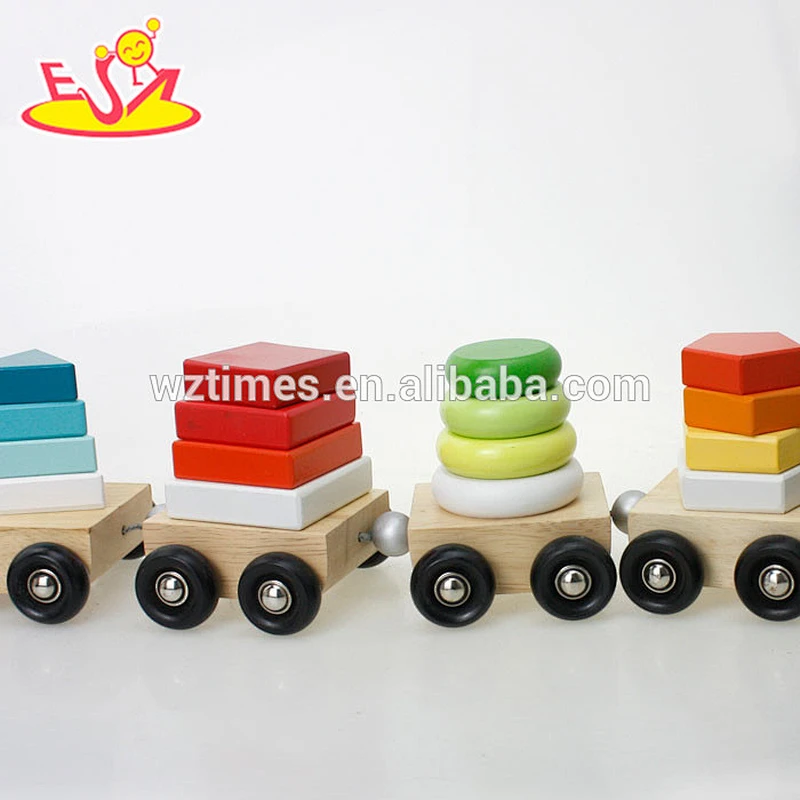 Wholesale newest wooden pull blocks car toy hot sale kids wooden pull blocks car toy creative wooden pull blocks car toy W04A270
