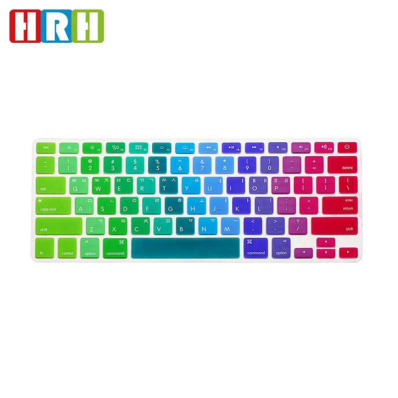 English Version Ombre Color Silicone Keyboard Cover Skin laptop keyboard skin for Macbook Pro Air Retina 13 15 17 Korean