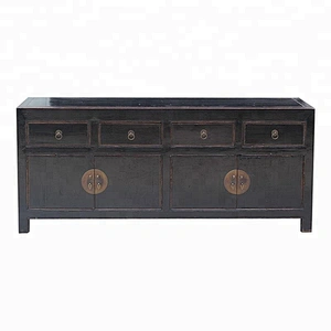 chinese solid wood pine lacquer buffet furniture
