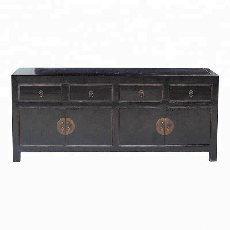 chinese solid wood pine lacquer buffet furniture