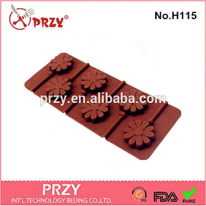 H115 PRZY flower silicone lollipop mould