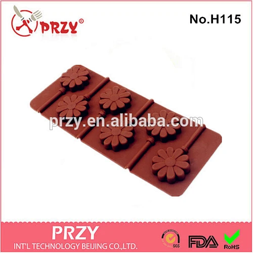 H115 PRZY flower silicone lollipop mould