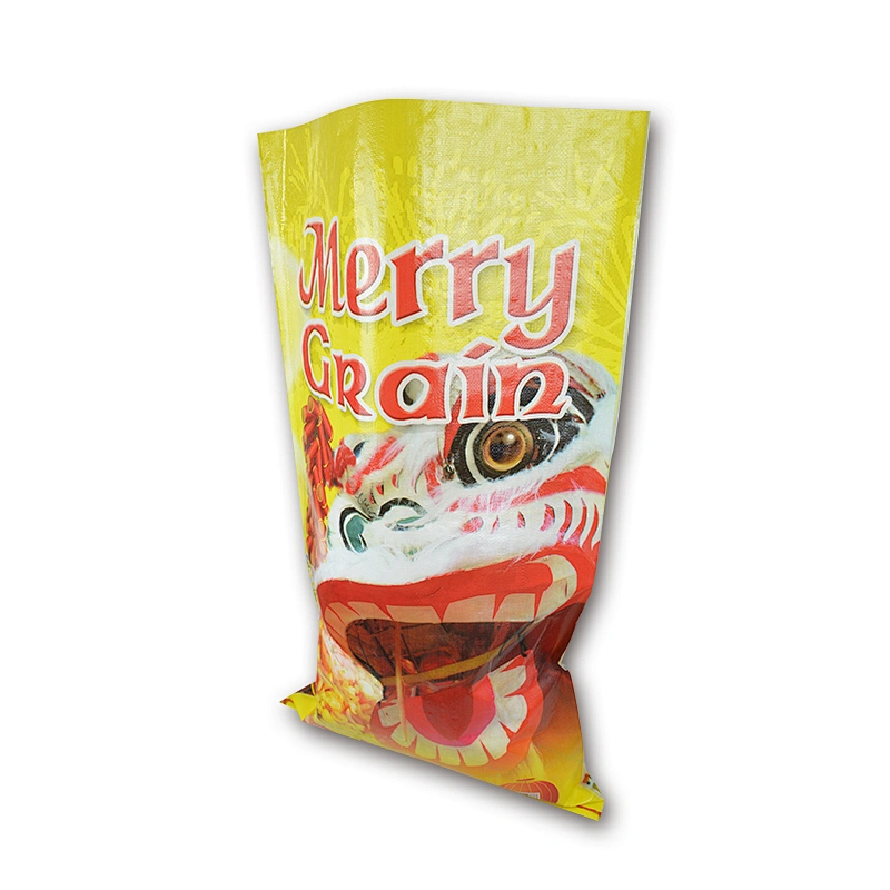 Customized yellow wholesale pp woven bag for rice packaging