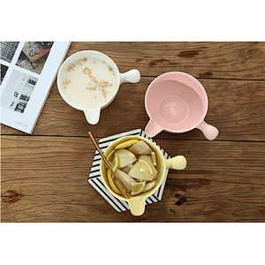 Lovely Korean style glazed bowls vegetable salad bowls with household handles