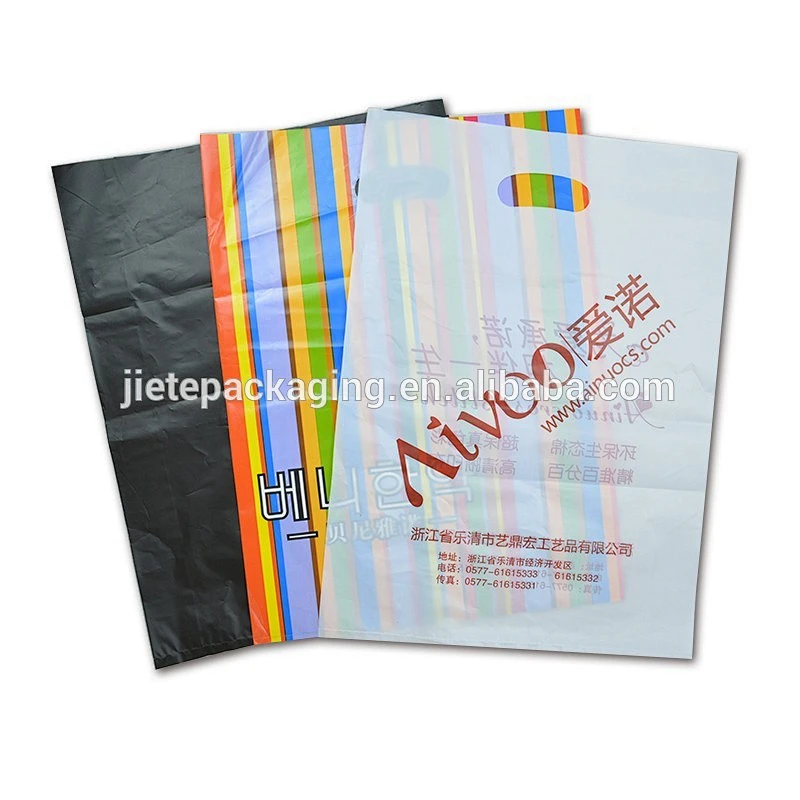 Wholesale Customized Cheap PE Plastic Shopping Die Cut Handle Bag