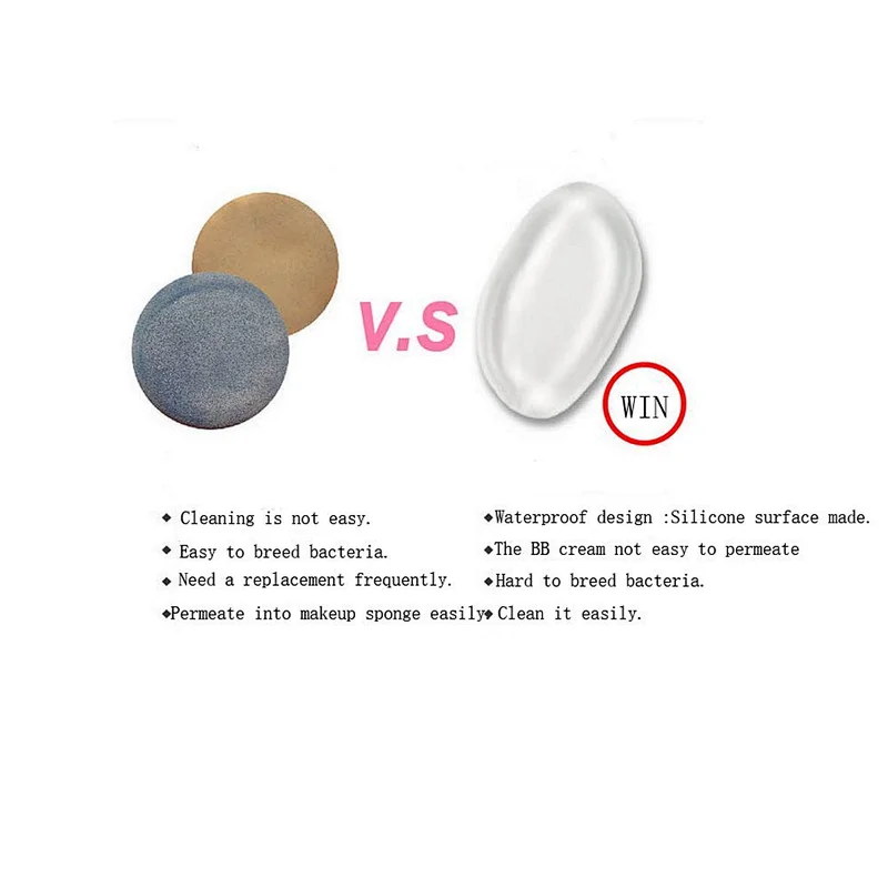Wholesale private label soft silicone beauty makeup sponge