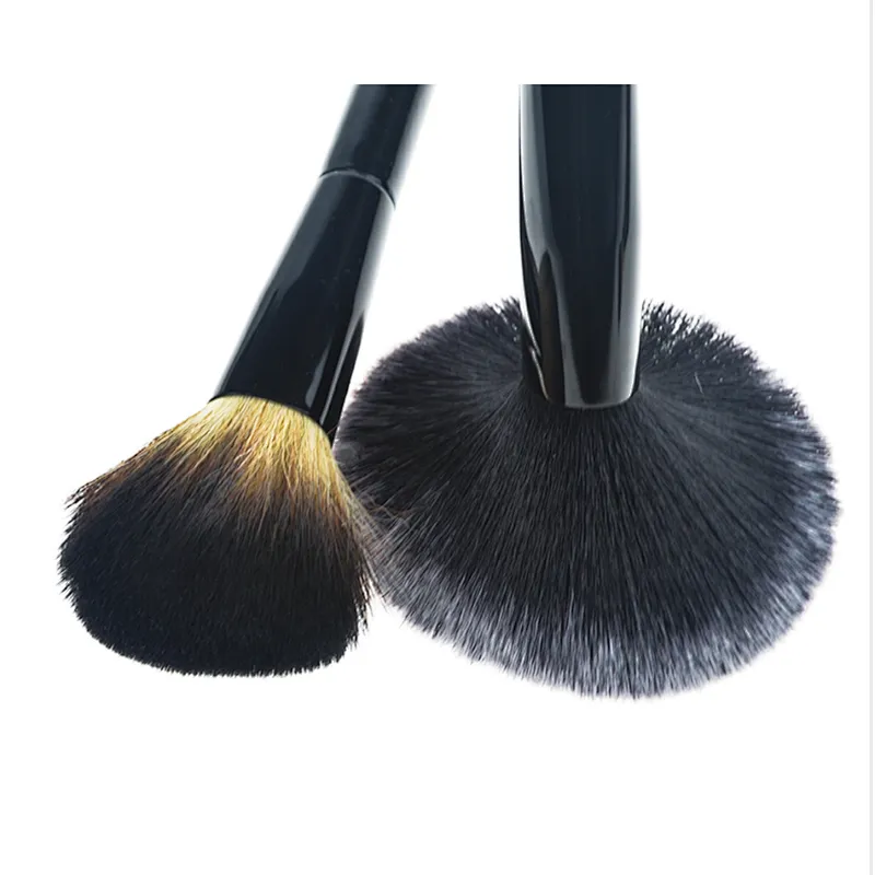 OEM cosmetic tools custom logo makeup brush dual head powder blush brush