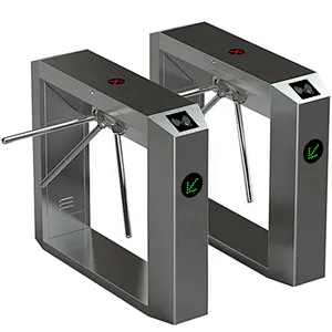 Automation Of Secure Entrance Control Tripod Turnstile Barrier For Protection Stadium