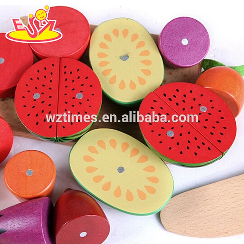wholesale hot sale wooden fruit vegetable cutting toy for sale W10B142