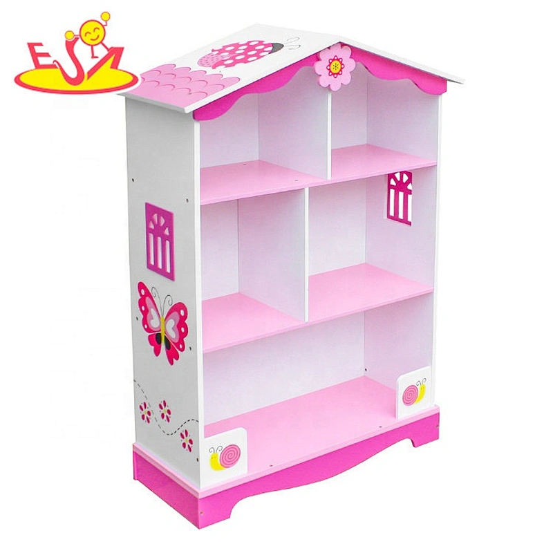 Hochwertiges 3-schichtiges Puppenhausregal aus Holz für Kinder W08D015