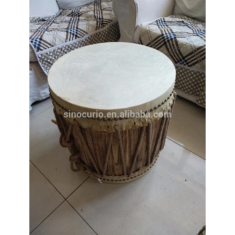 Chinese antique wood drum stool whole drum set for home decor & accessory