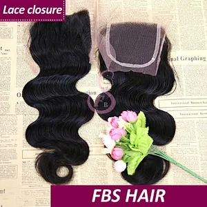 Alibaba express brazilian human virgin true glory hair body wave closure with wholesale price