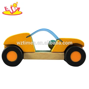 wholesale funny wooden small cars for toddlers best gift for kids wooden small cars W04A043