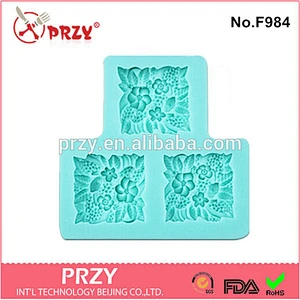 PRZY F984 resin flower silicone fondant mold factory price for sale
