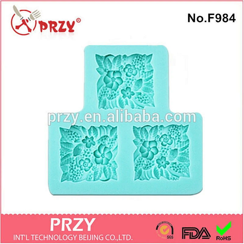 PRZY F984 resin flower silicone fondant mold factory price for sale