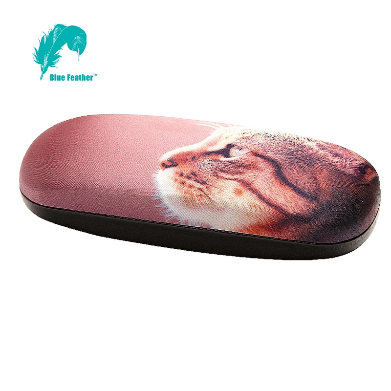 Realistic Cat Portrait Hard Shell Spectacle Case for Travel
