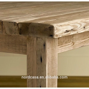 Rustic style antique elm dining furniture vintage wooden table