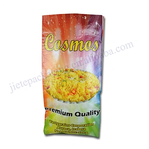 New design printing 50kg plastic bopp laminated pp woven basmati rice packaging bag