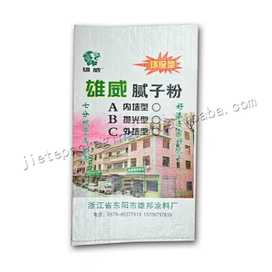 20kg White plastic pp woven laminated bag for wall putty powder