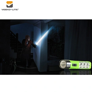 2018 HOT SELLING 2 IN 1 800MAH LEAD-ACID RECHARGEABLE SOLAR SENSOR PLASTIC FLASHLIGHT