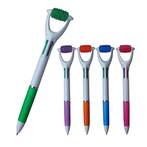 Four color ballpoint pen with roller massage function