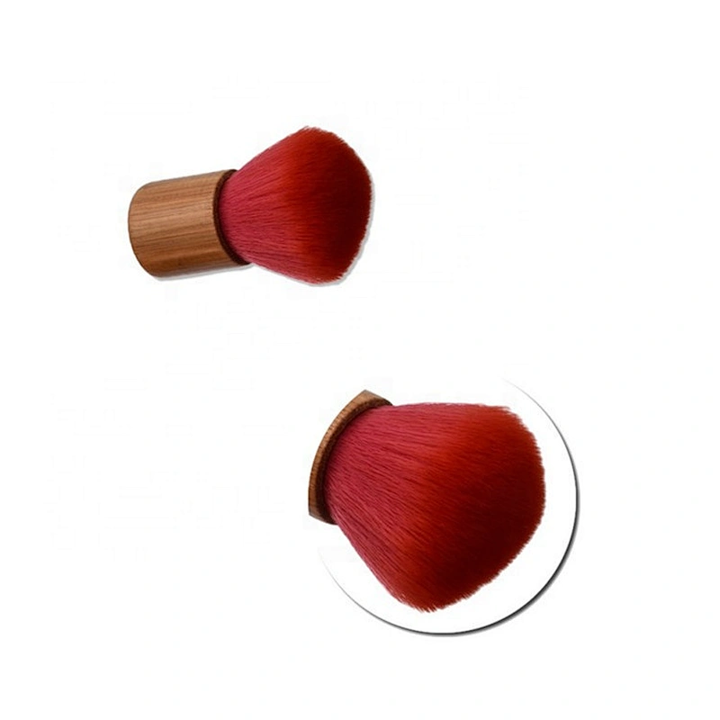 Professional Bamboo Handle Red Hair Makeup Brush Blending Cosmetic Kabuki Brush Foundation Blush Powder Brushes Tools