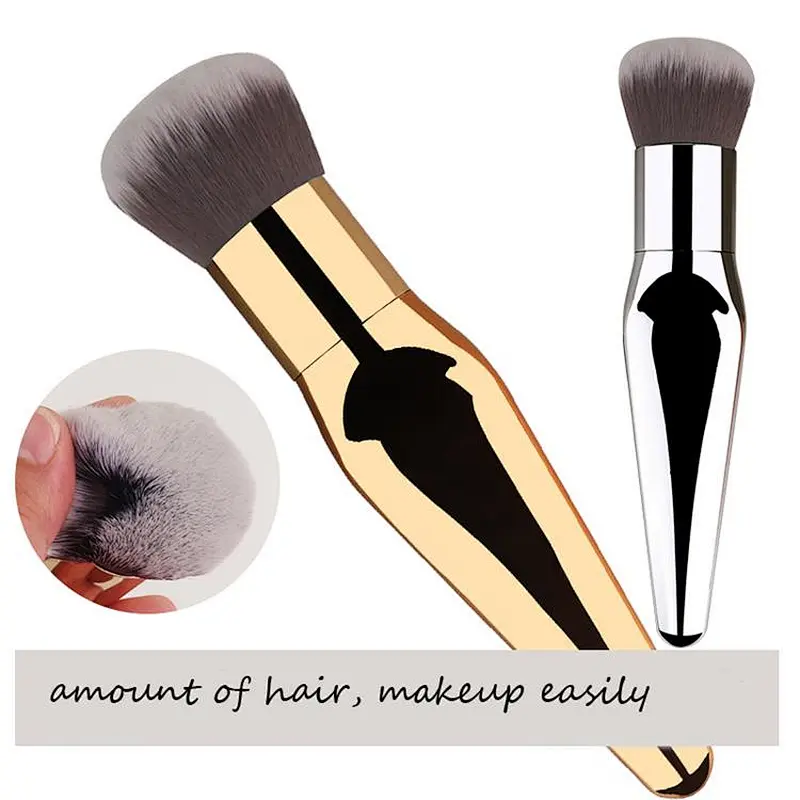 2018 Professional Makeup Brushes private label Cosmetic Foundation Powder Blush Contour Fish Tail single brush