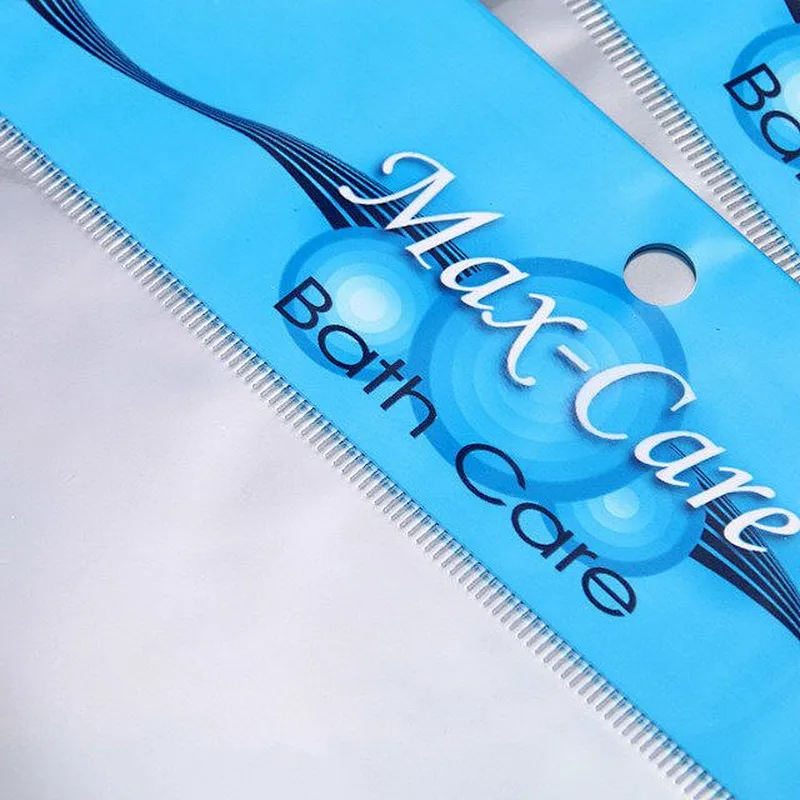 Customized clear pe plastic bag with adhesive tape