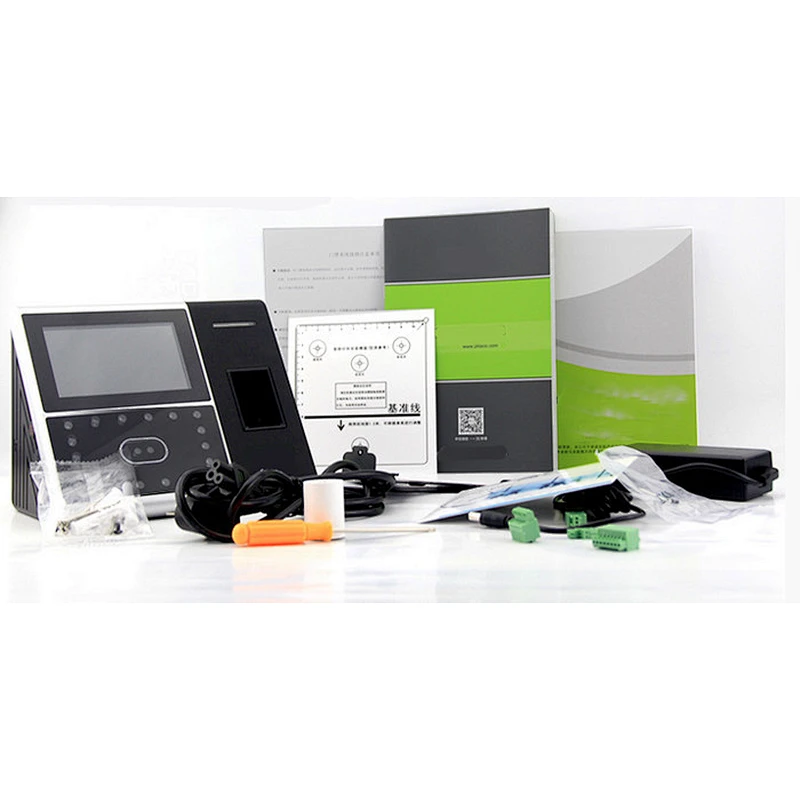 Biometric Face + Fingerprint + ID card Time Attendance and Access Control Facial Recognition Door Lock and Time Recorder