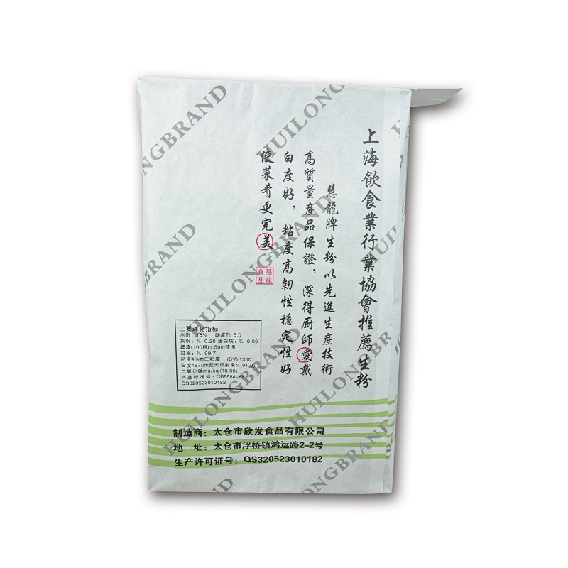 kraft paper corn flour bag for powder,starch, packaging 20kg