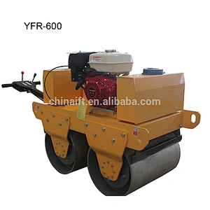 Steel Pedestrian 550kg Smooth Mini Hand Guided Vibratory Roller YFR-S600