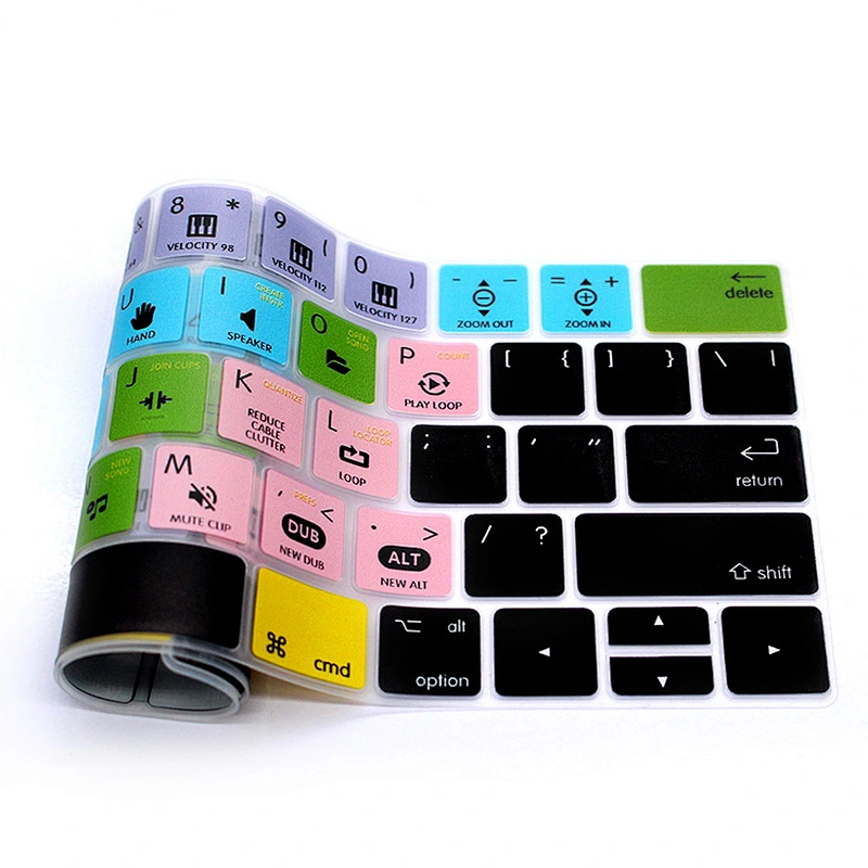 China Product Washable Propellerhead Reason Silicone Keyboard cover for macbook pro skin Laptop Keyboard Cover Touch Bar