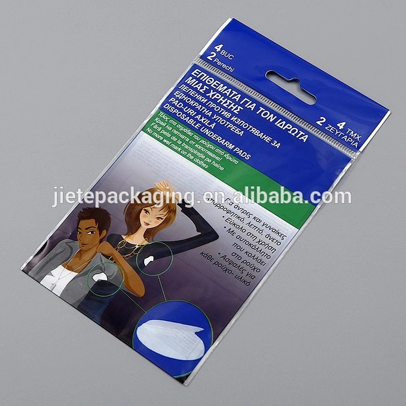 Customized transparent plastic HDPE PE bag with adhesive tape